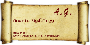 Andris György névjegykártya