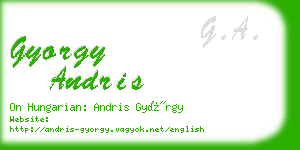 gyorgy andris business card
